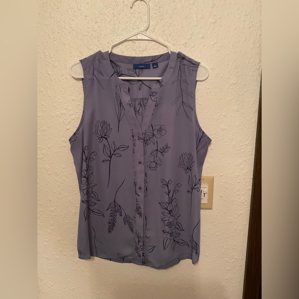 Periwinkle floral blouse